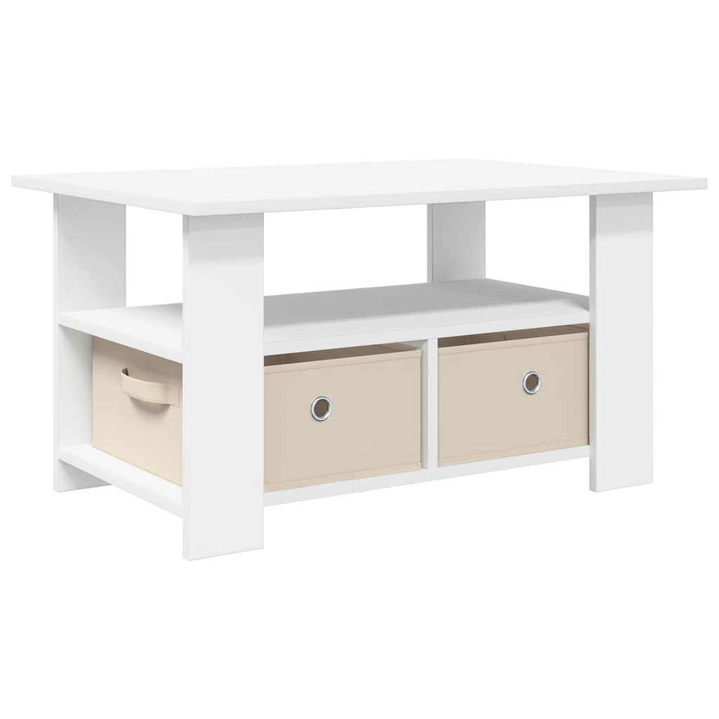 vidaXL Stolik kawowy Biały 77 x 55 x 42 cm Materiał drewnopochodny