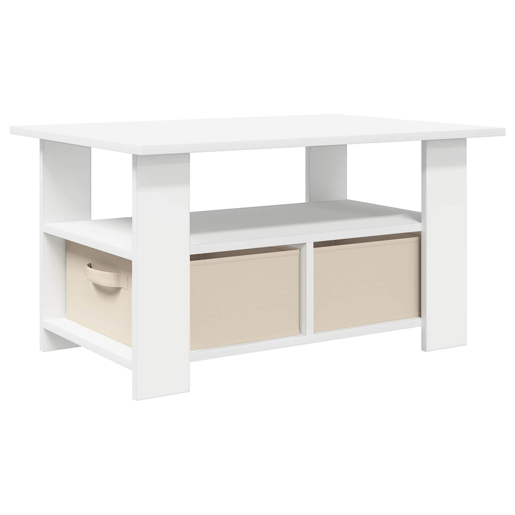 vidaXL Stolik kawowy Biały 77 x 55 x 42 cm Materiał drewnopochodny