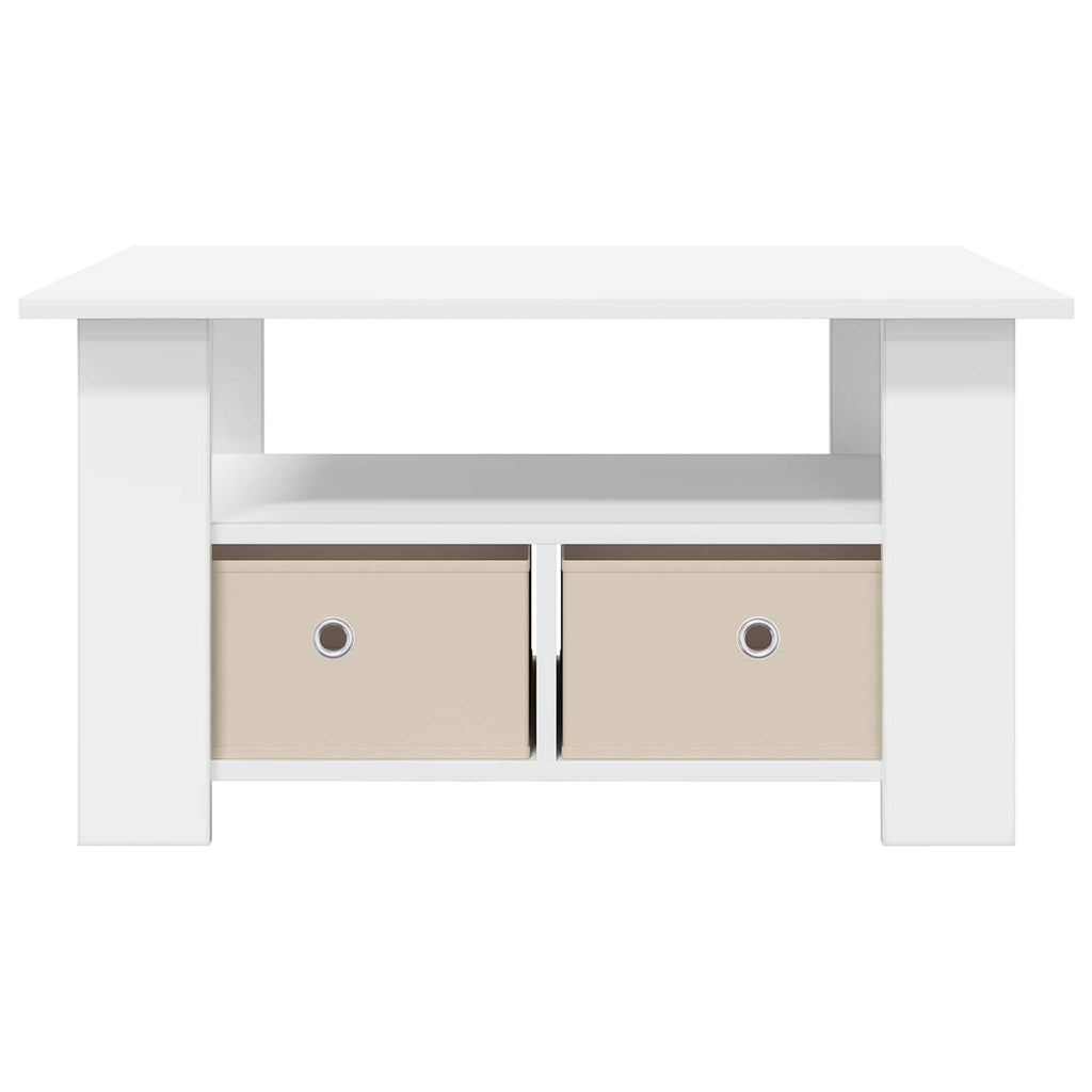 vidaXL Stolik kawowy Biały 77 x 55 x 42 cm Materiał drewnopochodny