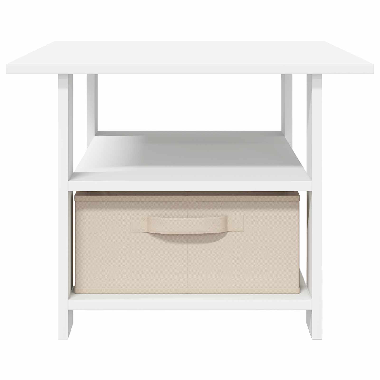 vidaXL Stolik kawowy Biały 77 x 55 x 42 cm Materiał drewnopochodny