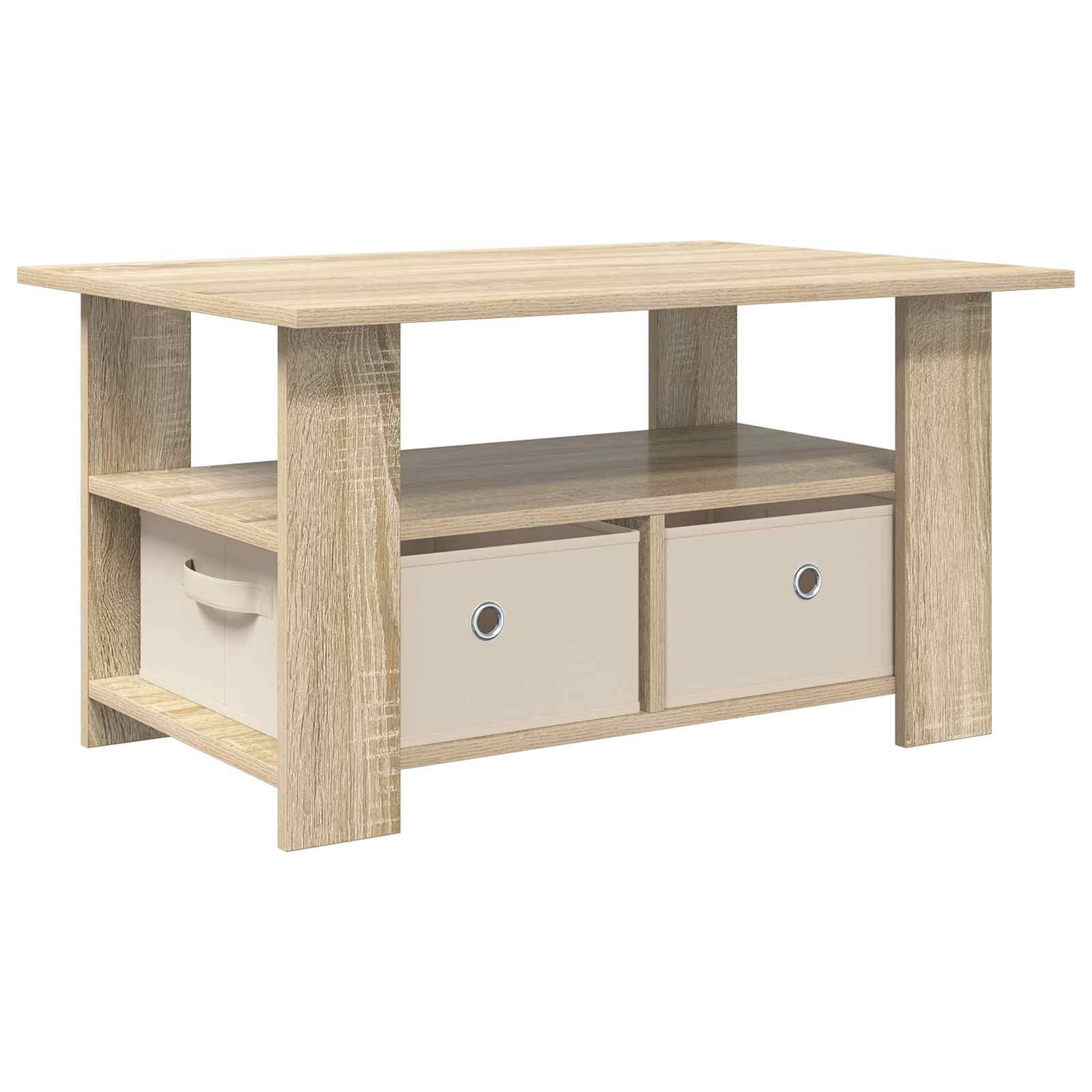 vidaXL Stolik kawowy z szufladą Dąb Sonoma 77 x 55 x 42 cm