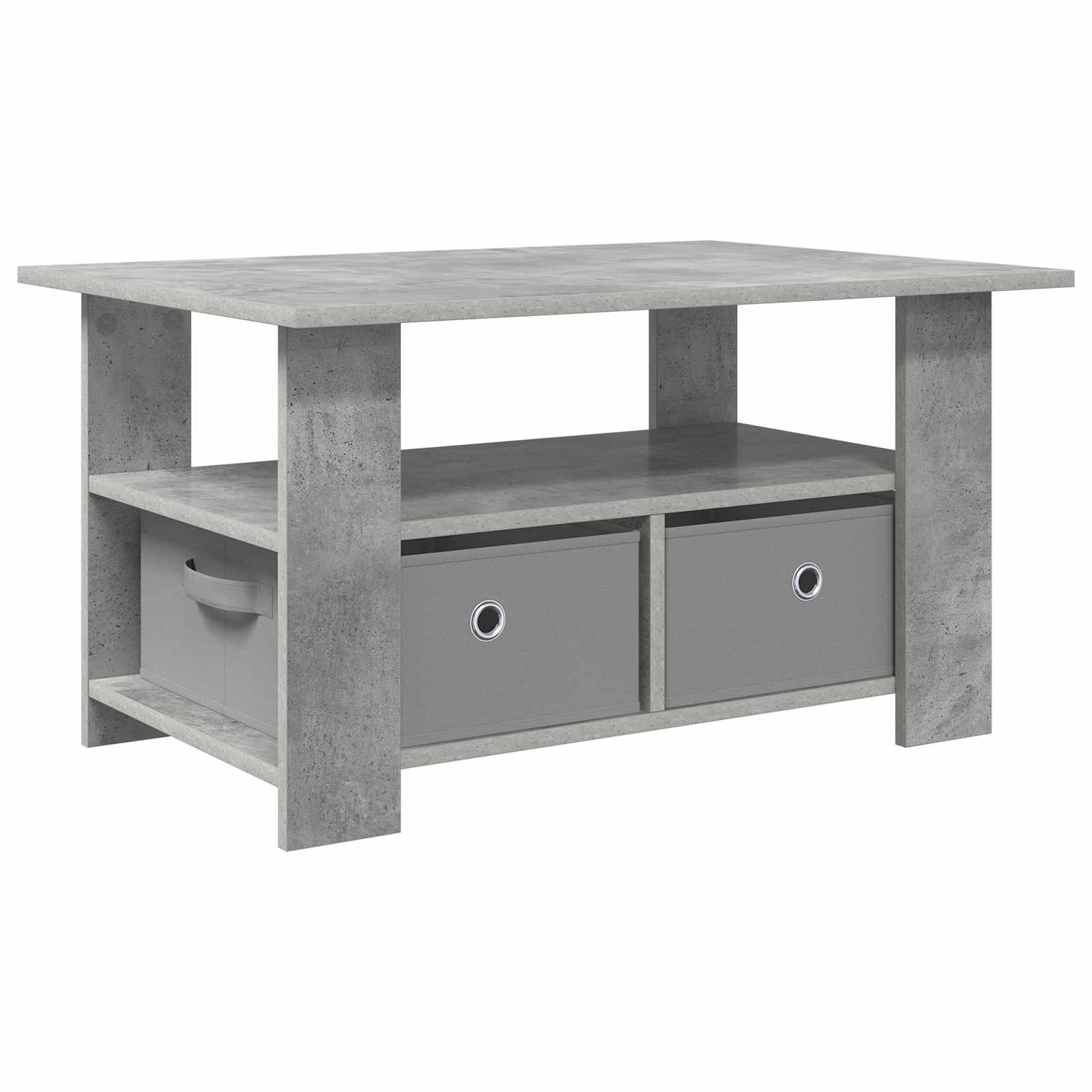 vidaXL Stolik kawowy z szufladą Betonowy szary 77 x 55 x 42 cm