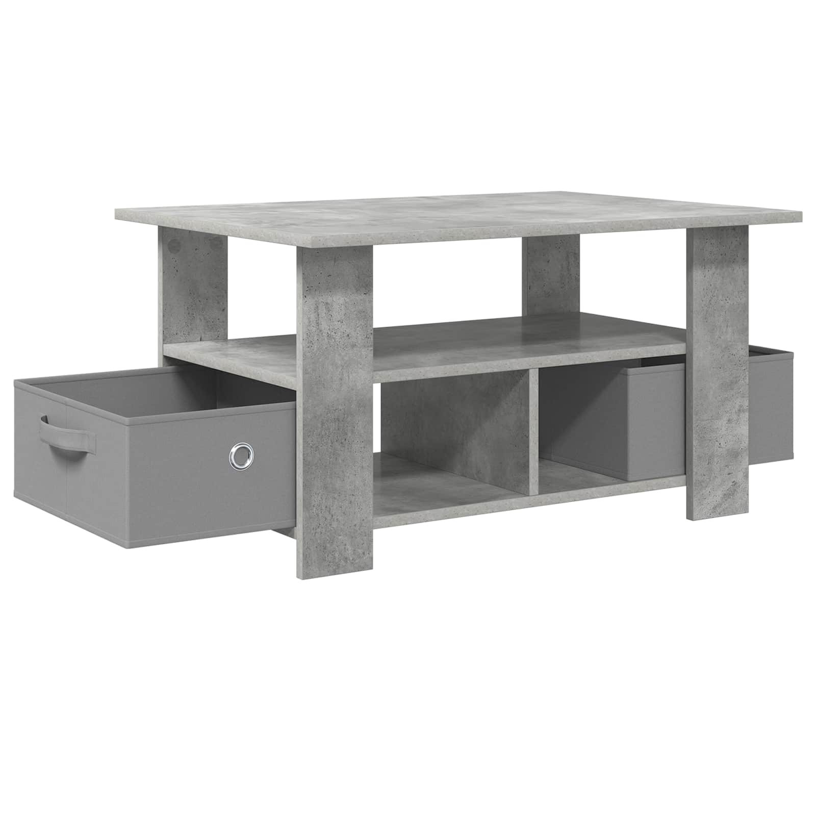 vidaXL Stolik kawowy z szufladą Betonowy szary 77 x 55 x 42 cm