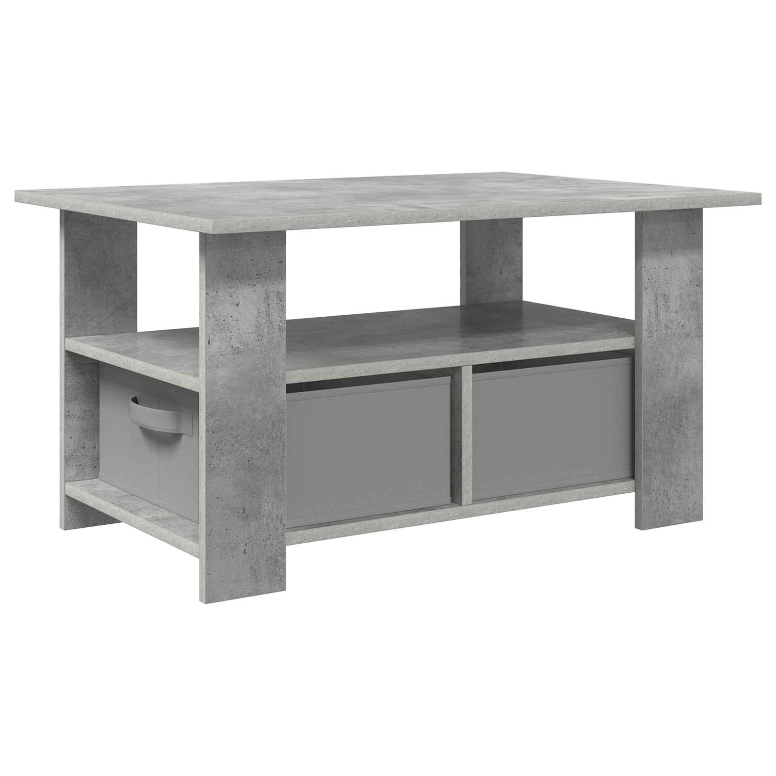 vidaXL Stolik kawowy z szufladą Betonowy szary 77 x 55 x 42 cm