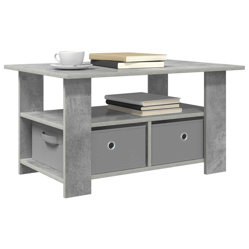 vidaXL Stolik kawowy z szufladą Betonowy szary 77 x 55 x 42 cm