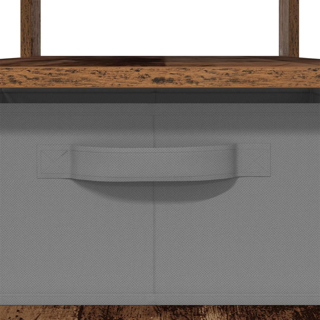 vidaXL Stolik kawowy z szufladą Stare drewno 77 x 55 x 42 cm