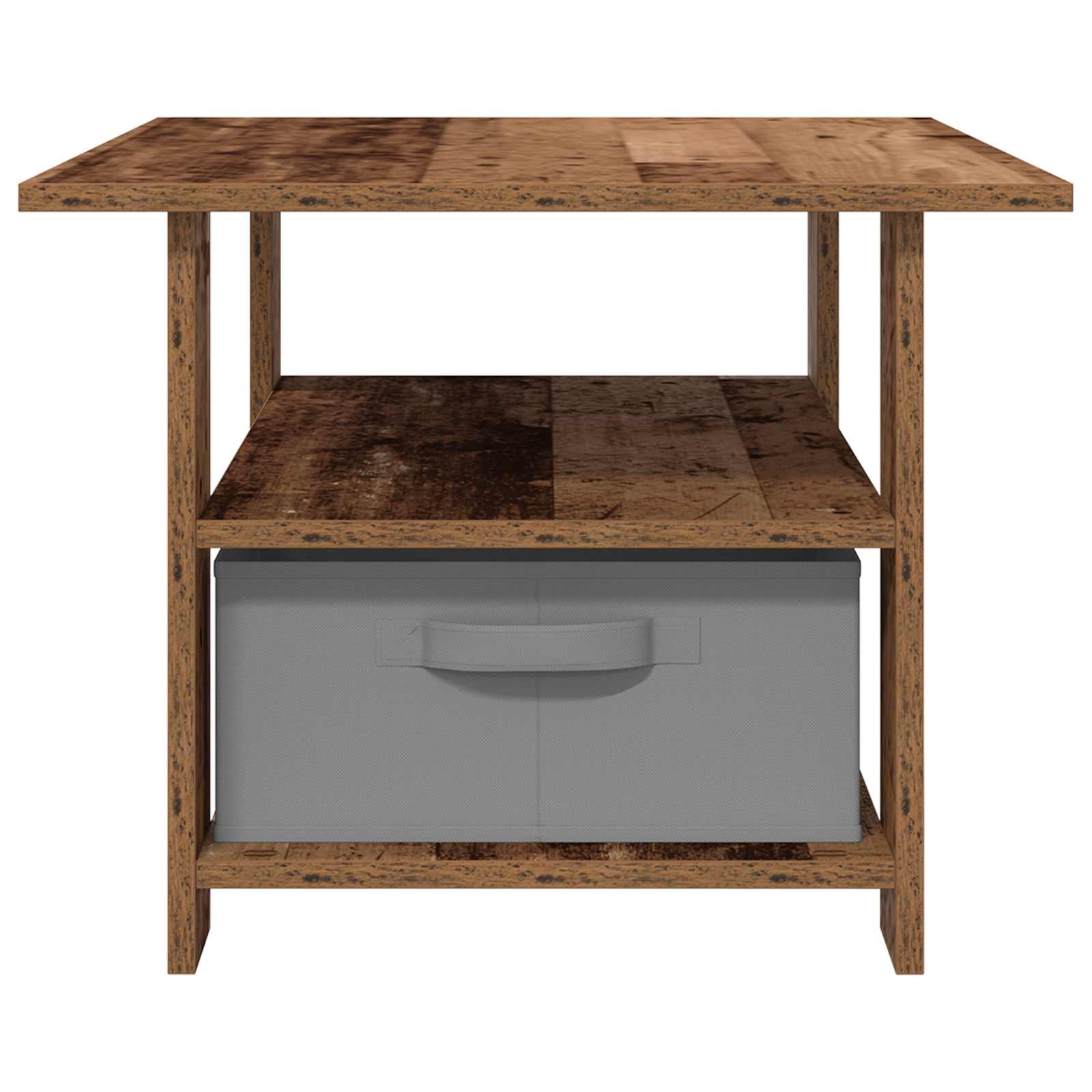 vidaXL Stolik kawowy z szufladą Stare drewno 77 x 55 x 42 cm