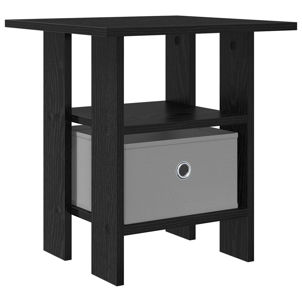 vidaXL Stolik nocny Czarny Dąb 41 x 40 x 45 cm Materiał drewnopochodny