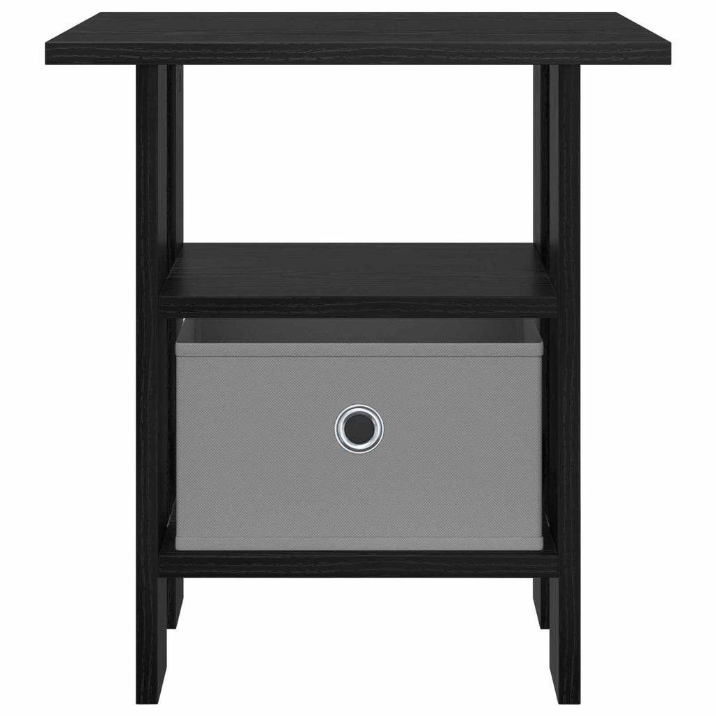 vidaXL Stolik nocny z szufladą 2 pcs Czarny Dąb 41 x 40 x 45 cm