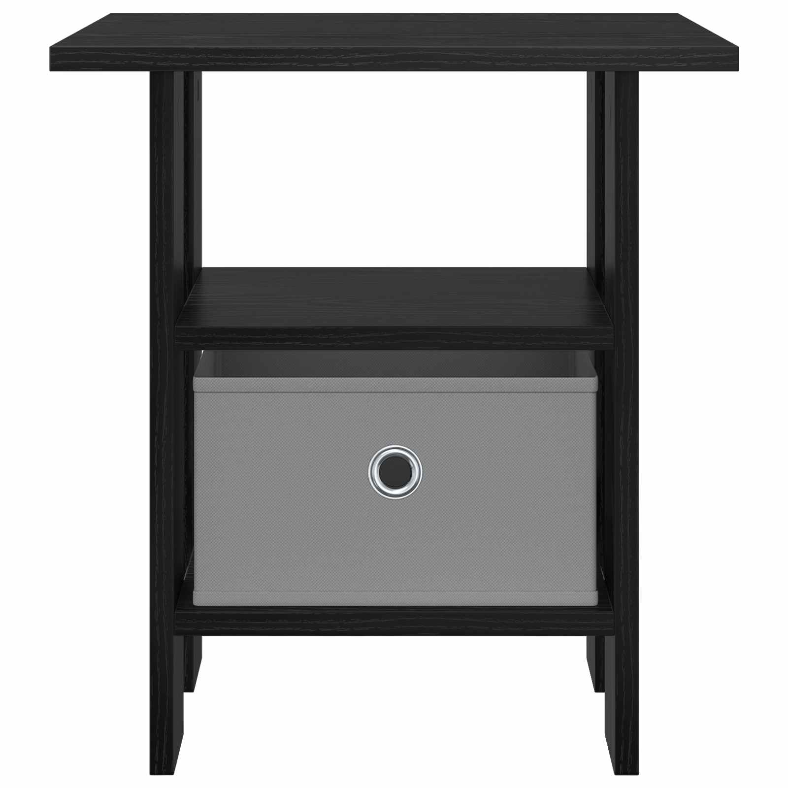 vidaXL Stolik nocny z szufladą 2 pcs Czarny Dąb 41 x 40 x 45 cm