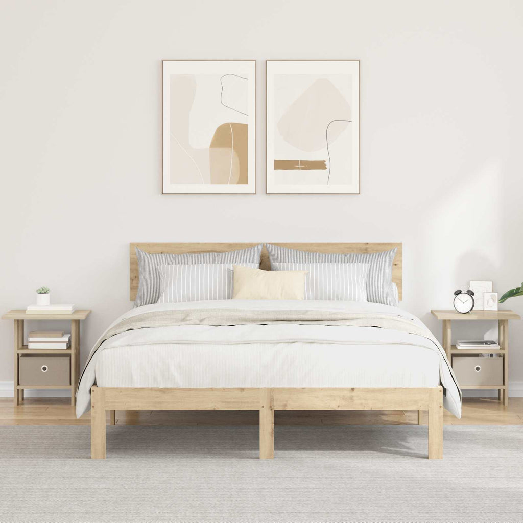 vidaXL Stolik nocny z szufladą 2 pcs Dąb Sonoma 41 x 40 x 45 cm