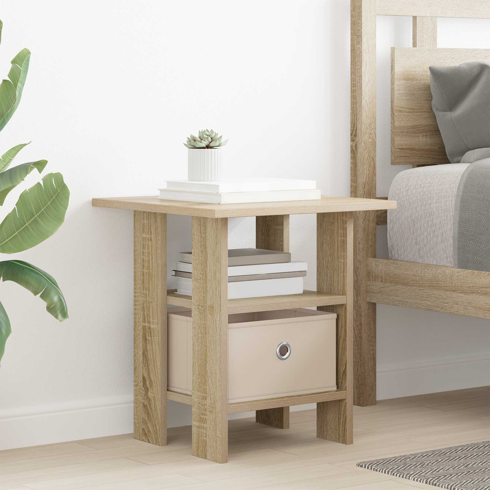 vidaXL Stolik nocny z szufladą 2 pcs Dąb Sonoma 41 x 40 x 45 cm