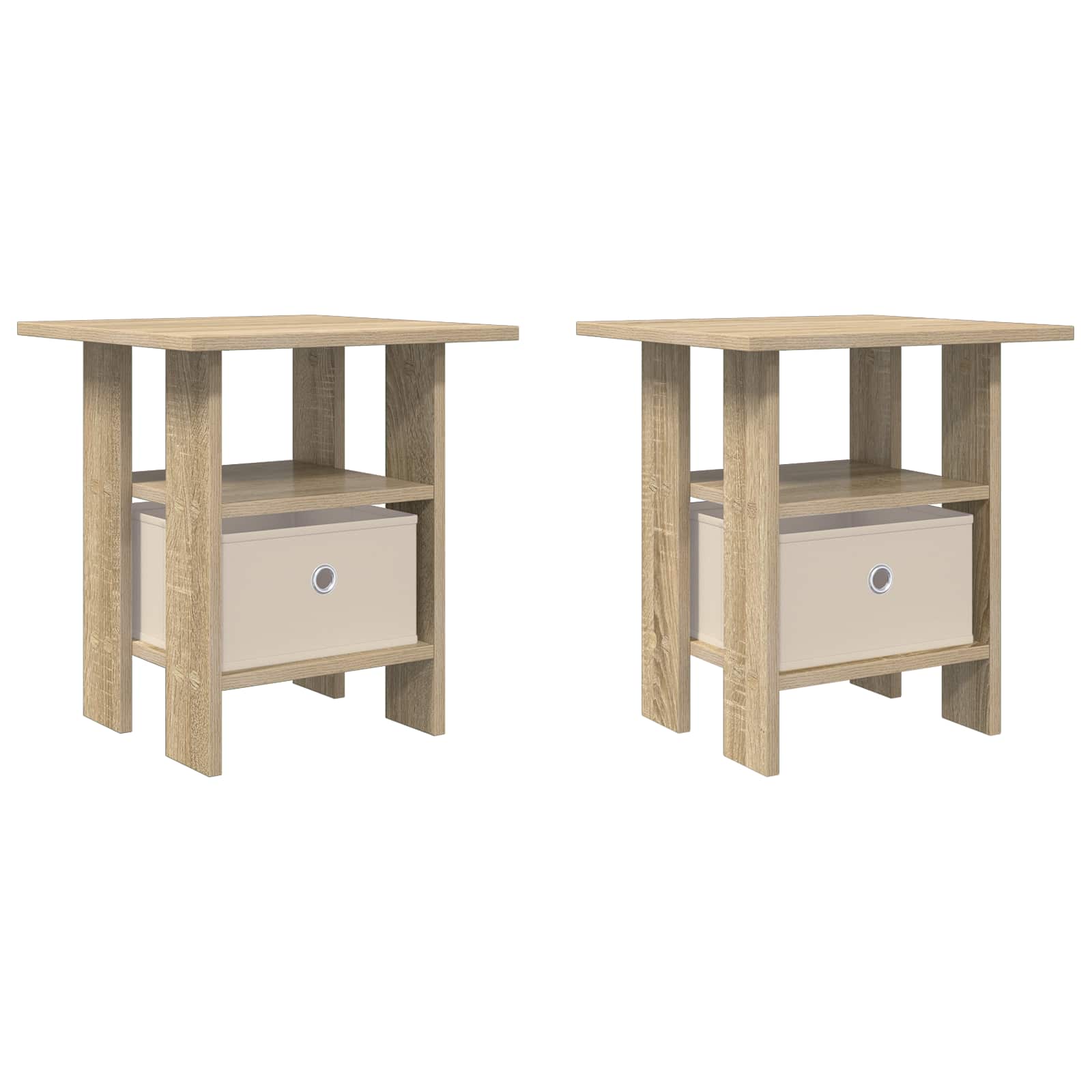 vidaXL Stolik nocny z szufladą 2 pcs Dąb Sonoma 41 x 40 x 45 cm