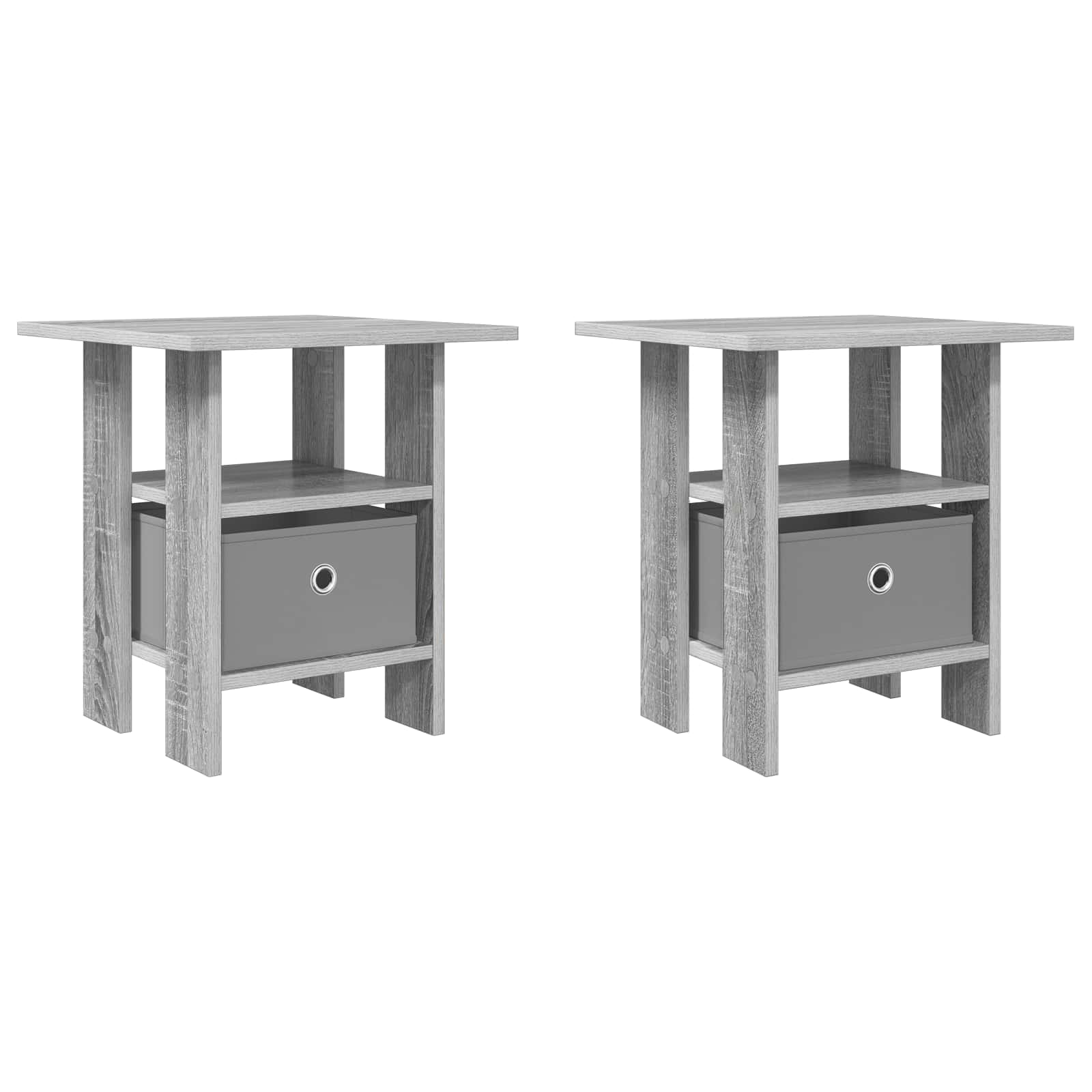 vidaXL Stolik nocny z szufladą 2 pcs Szary Sonoma 41 x 40 x 45 cm