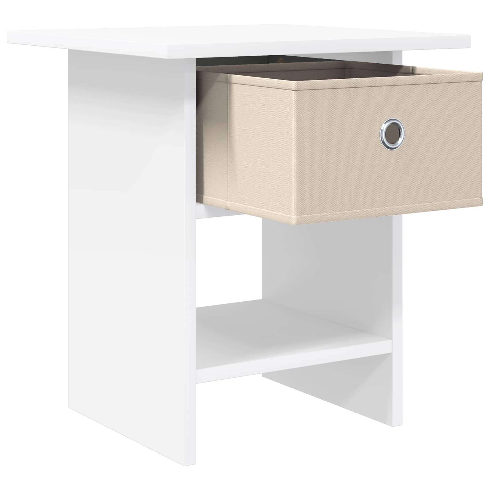 vidaXL Stolik nocny Biały 41 x 40 x 45 cm Materiał drewnopochodny
