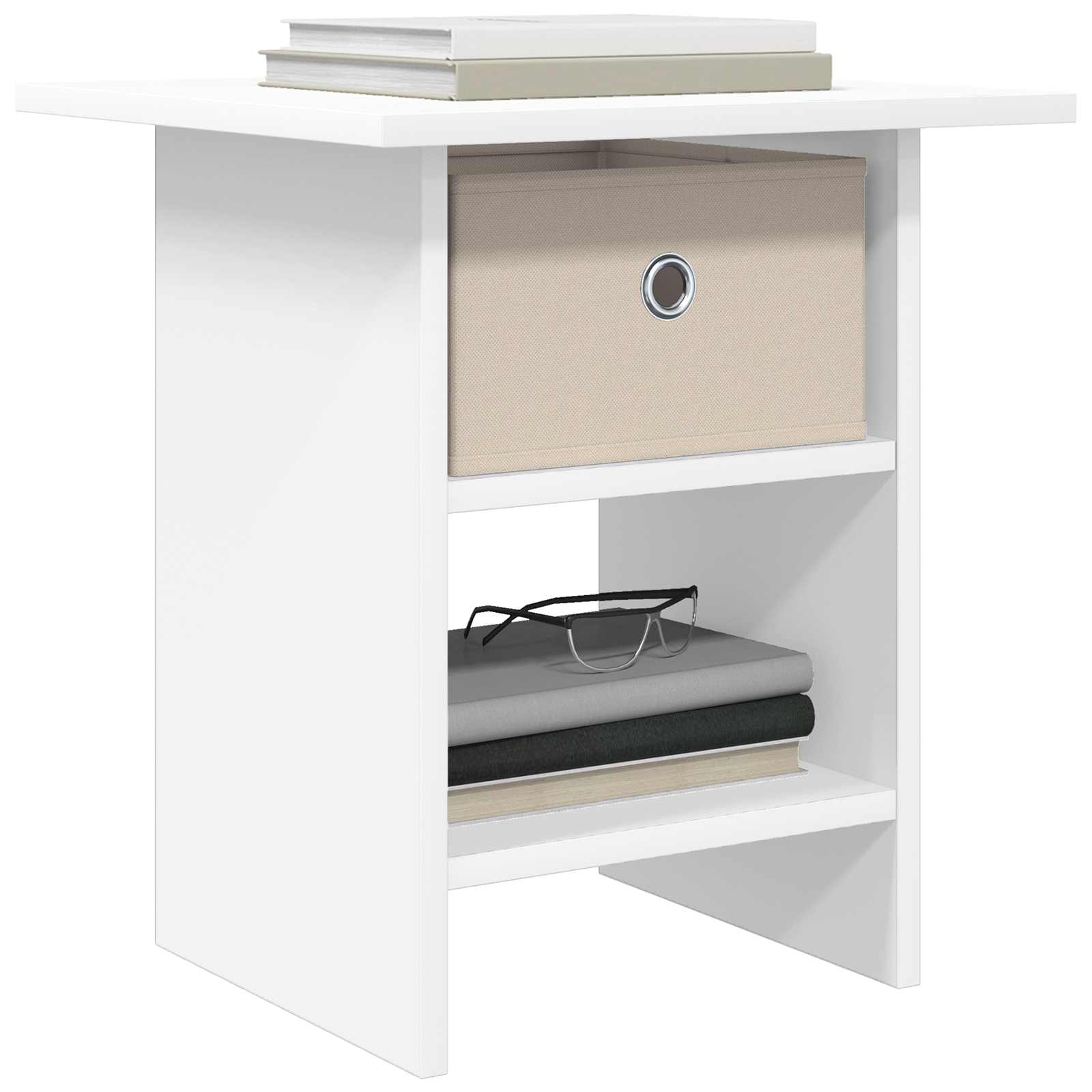 vidaXL Stolik nocny Biały 41 x 40 x 45 cm Materiał drewnopochodny