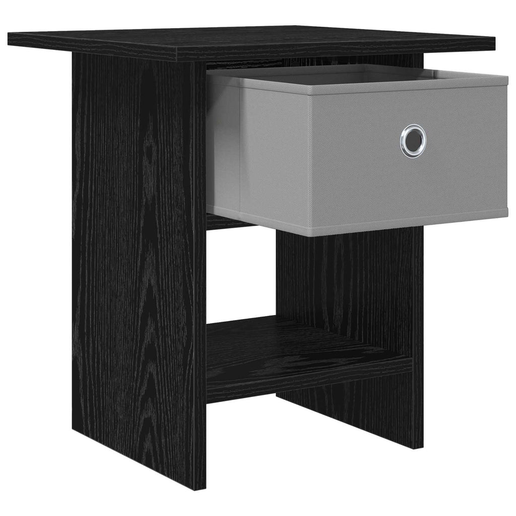 vidaXL Stolik nocny Czarny Dąb 41 x 40 x 45 cm Materiał drewnopochodny