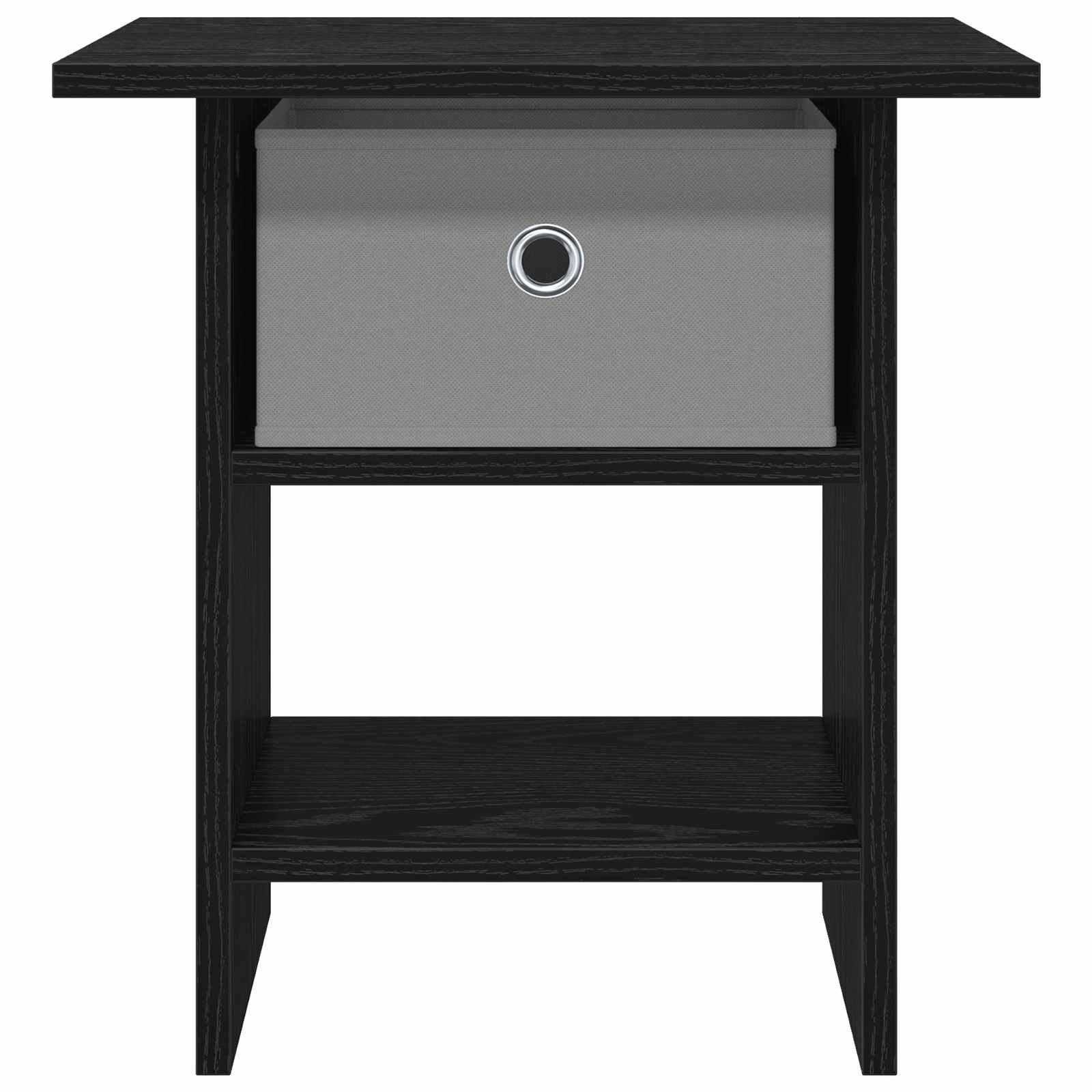 vidaXL Stolik nocny z szufladą 2 pcs Czarny Dąb 41 x 40 x 45 cm