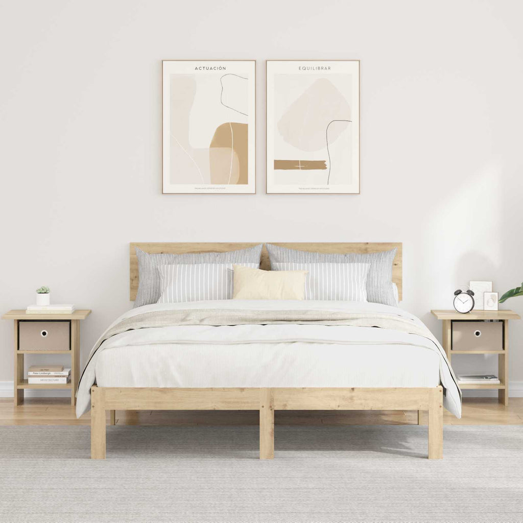 vidaXL Stolik nocny z szufladą 2 pcs Dąb Sonoma 41 x 40 x 45 cm