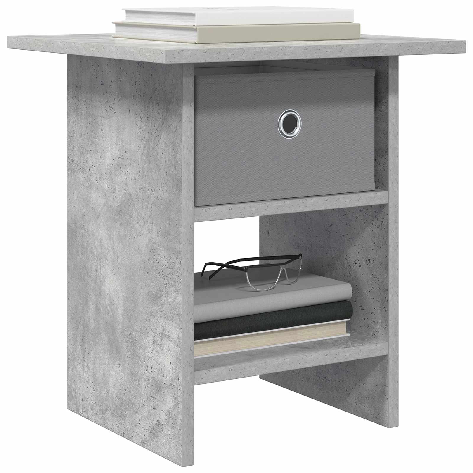 vidaXL Stolik nocny z szufladą 2 pcs Betonowy szary 41 x 40 x 45 cm