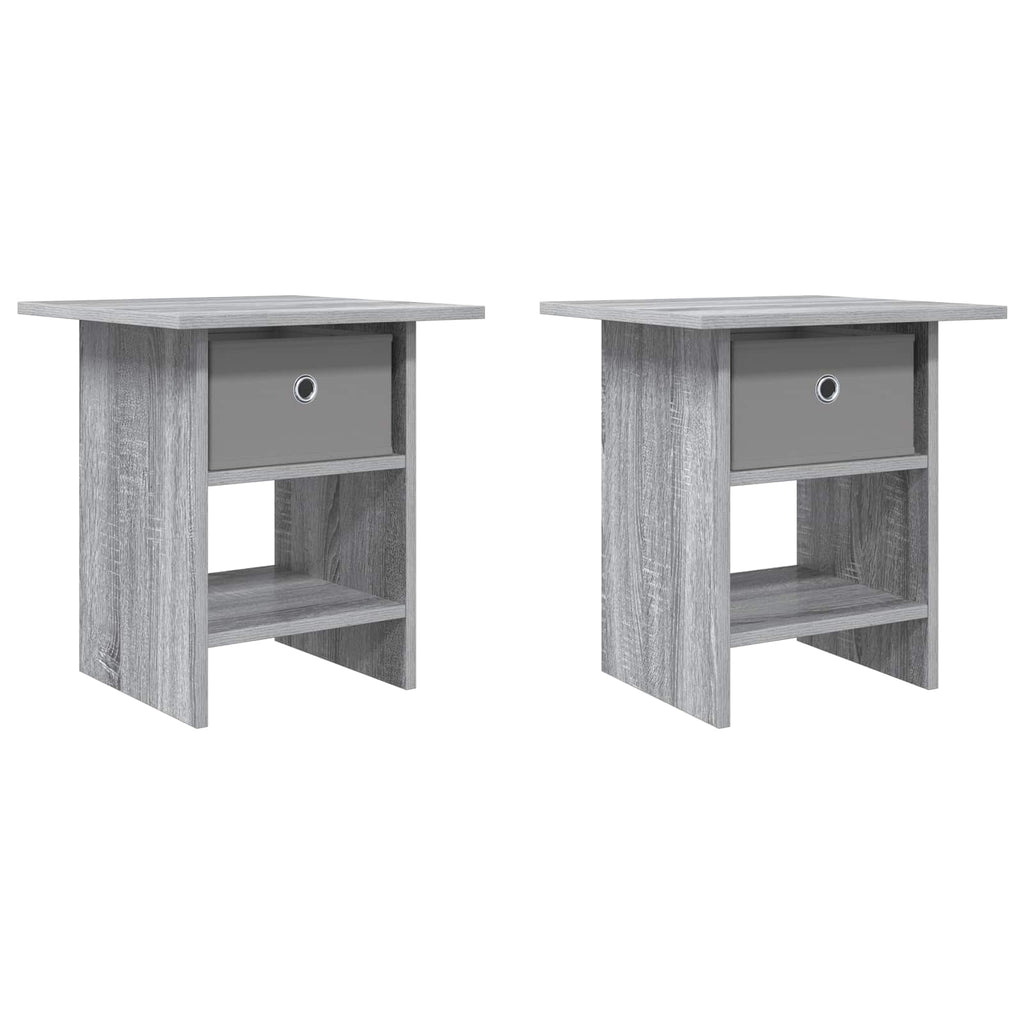 vidaXL Stolik nocny z szufladą 2 pcs Szary Sonoma 41 x 40 x 45 cm