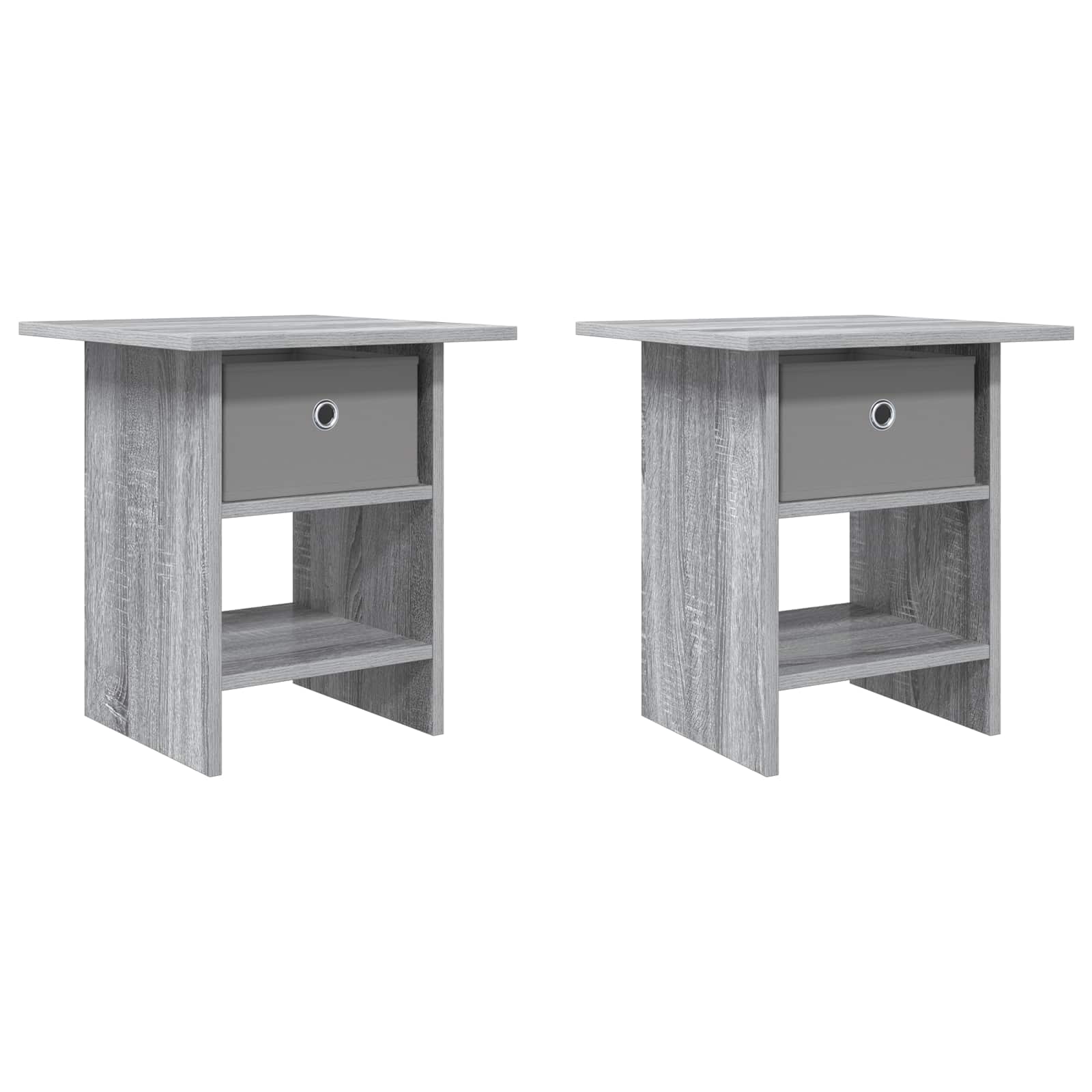 vidaXL Stolik nocny z szufladą 2 pcs Szary Sonoma 41 x 40 x 45 cm