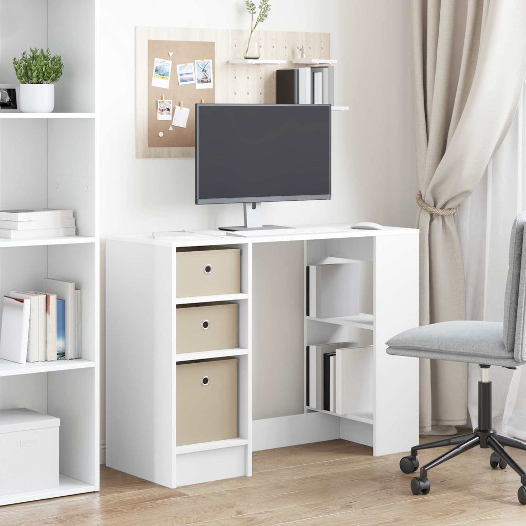 vidaXL Biurko z półką Biały 100 x 40 x 75 cm Materiał drewnopochodny