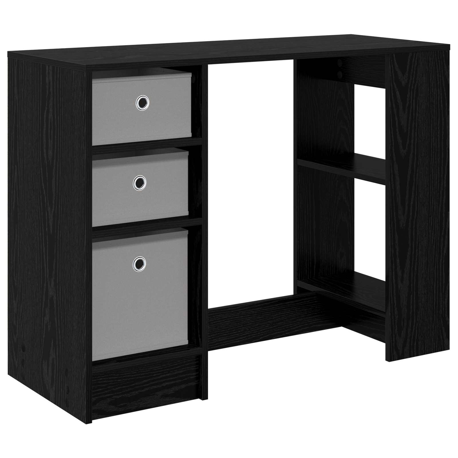 vidaXL Biurko Czarny Dąb 100 x 40 x 75 cm Materiał drewnopochodny