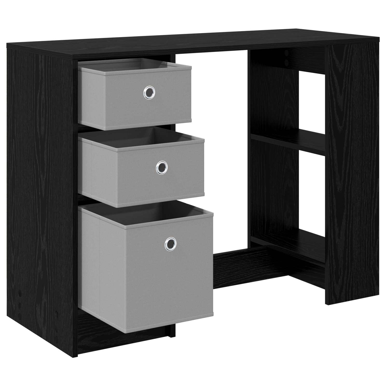 vidaXL Biurko Czarny Dąb 100 x 40 x 75 cm Materiał drewnopochodny