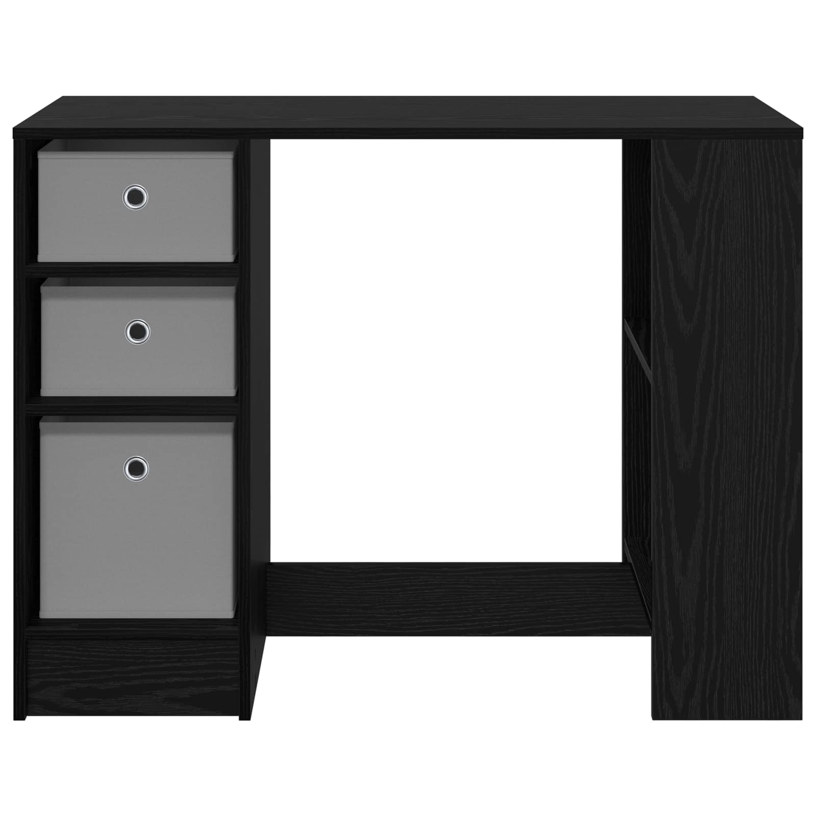 vidaXL Biurko Czarny Dąb 100 x 40 x 75 cm Materiał drewnopochodny