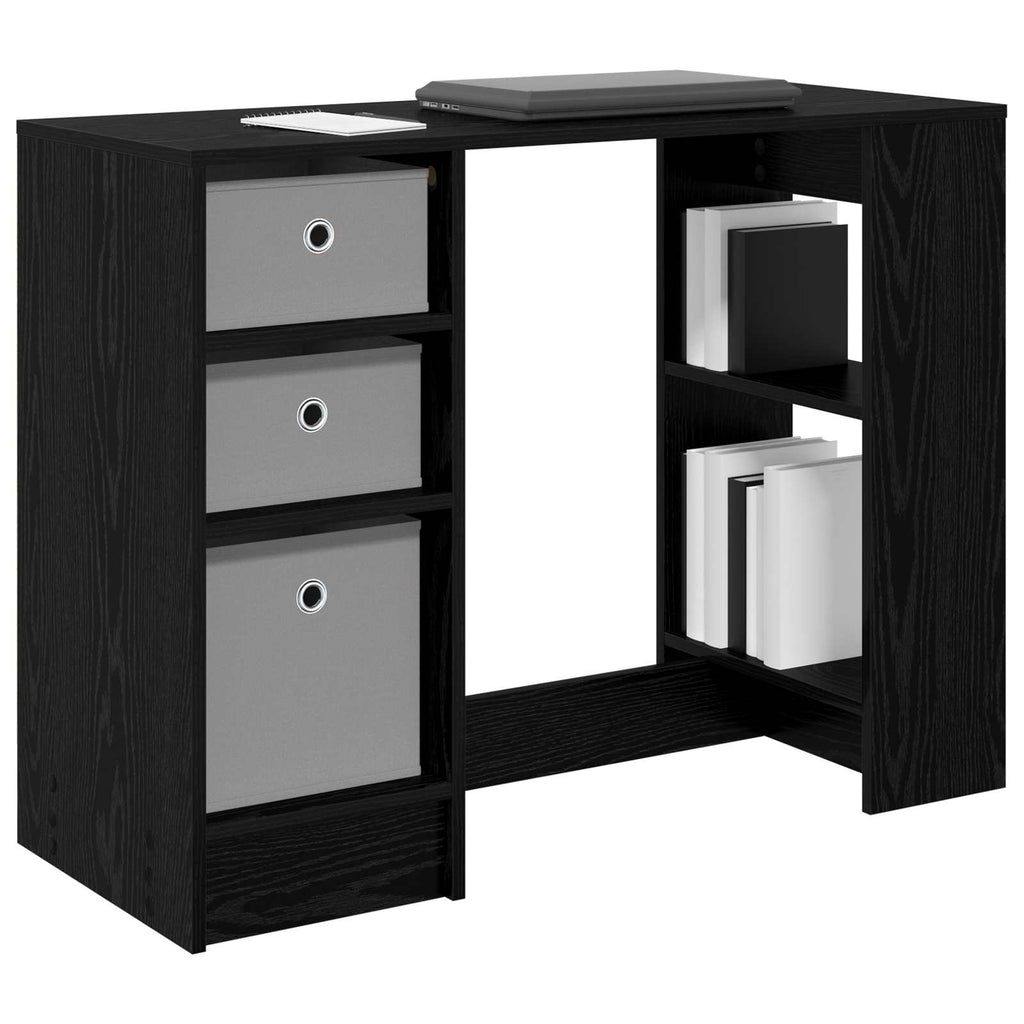 vidaXL Biurko Czarny Dąb 100 x 40 x 75 cm Materiał drewnopochodny