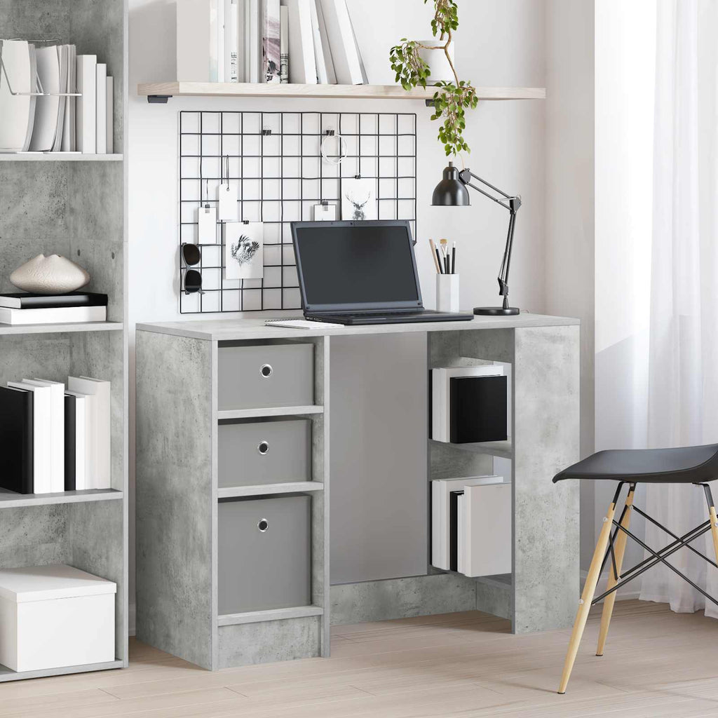 vidaXL Biurko Betonowy szary 100 x 40 x 75 cm Materiał drewnopochodny