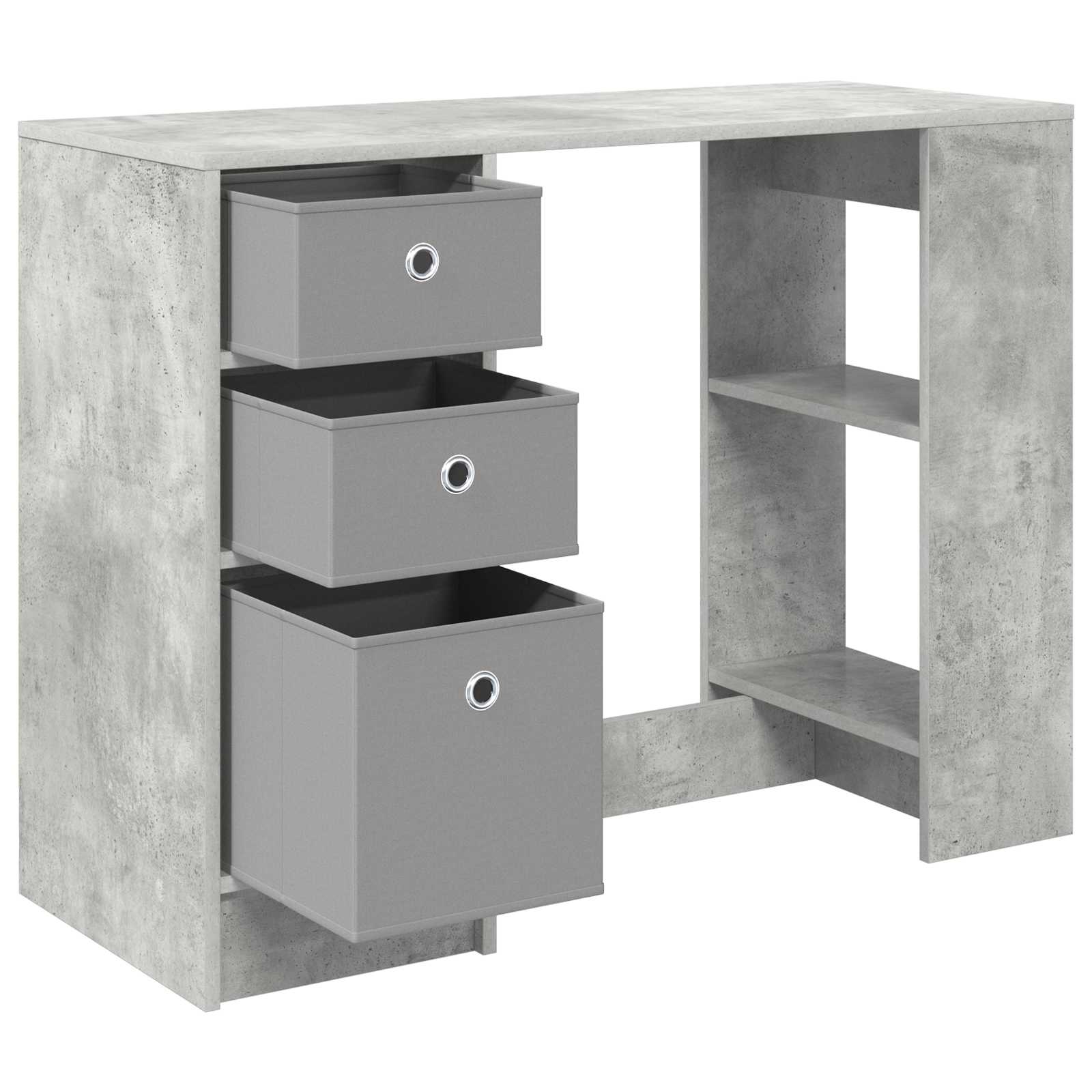 vidaXL Biurko Betonowy szary 100 x 40 x 75 cm Materiał drewnopochodny