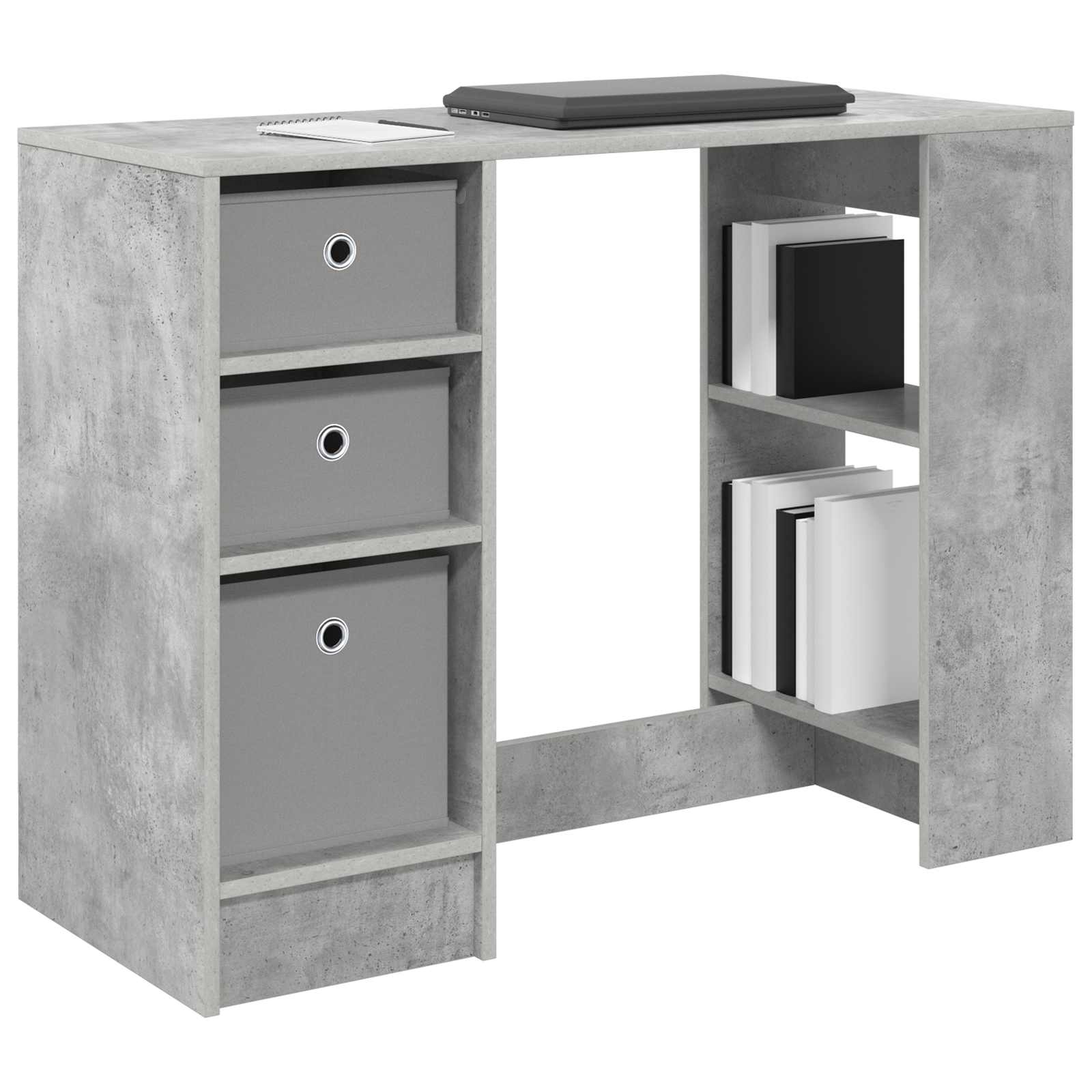 vidaXL Biurko Betonowy szary 100 x 40 x 75 cm Materiał drewnopochodny