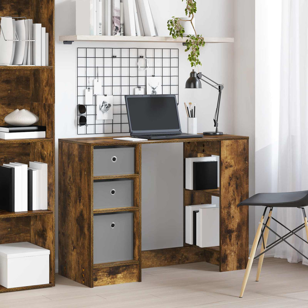 vidaXL Biurko Dąb wędzony 100 x 40 x 75 cm Materiał drewnopochodny