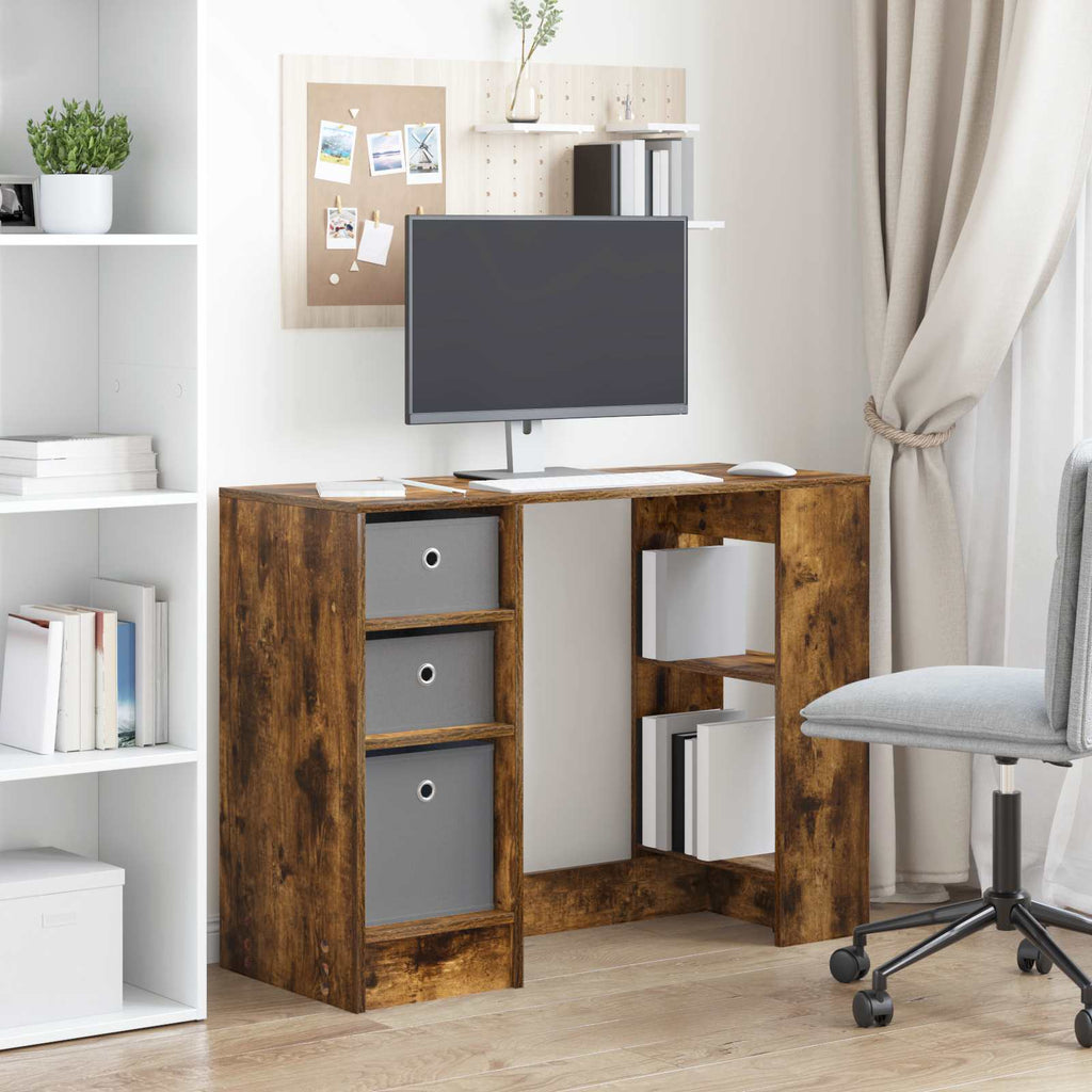 vidaXL Biurko Dąb wędzony 100 x 40 x 75 cm Materiał drewnopochodny