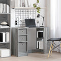 vidaXL Biurko Szary Sonoma 100 x 40 x 75 cm Materiał drewnopochodny