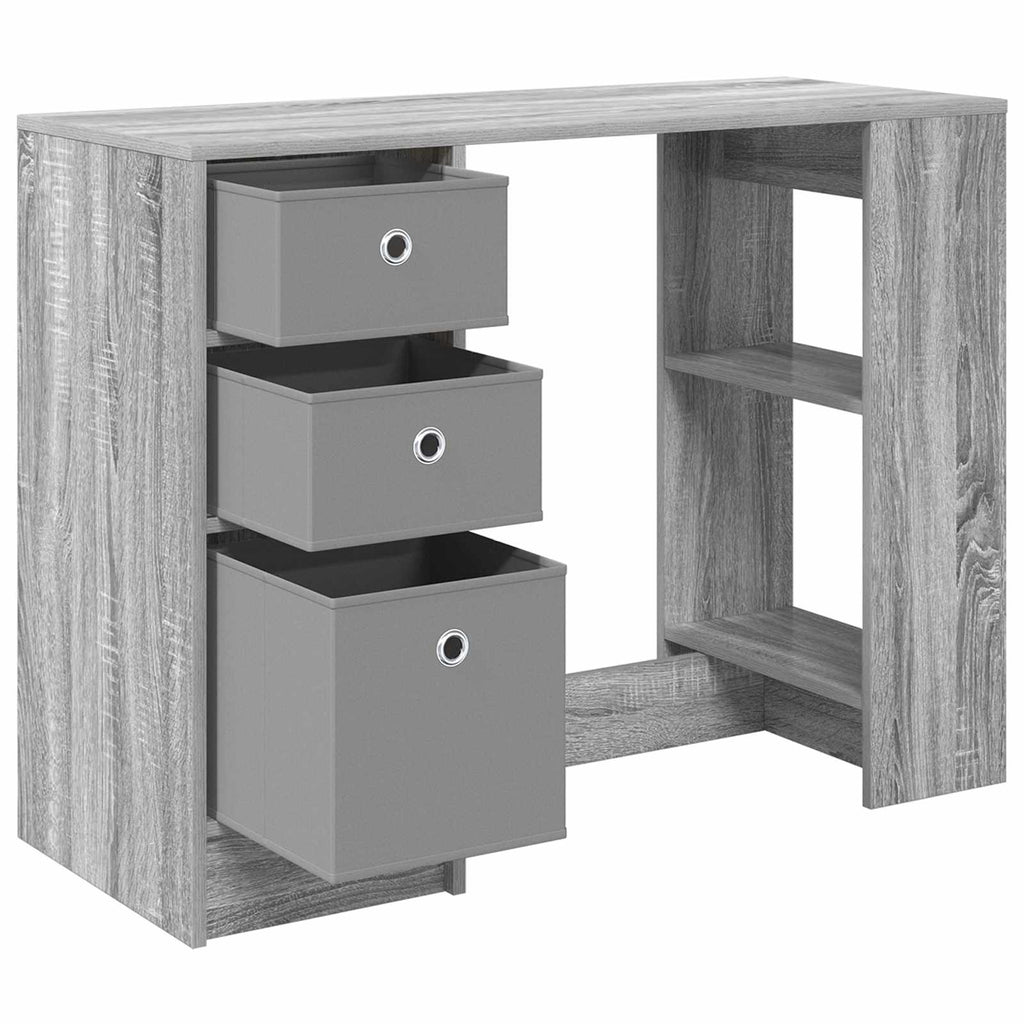 vidaXL Biurko Szary Sonoma 100 x 40 x 75 cm Materiał drewnopochodny