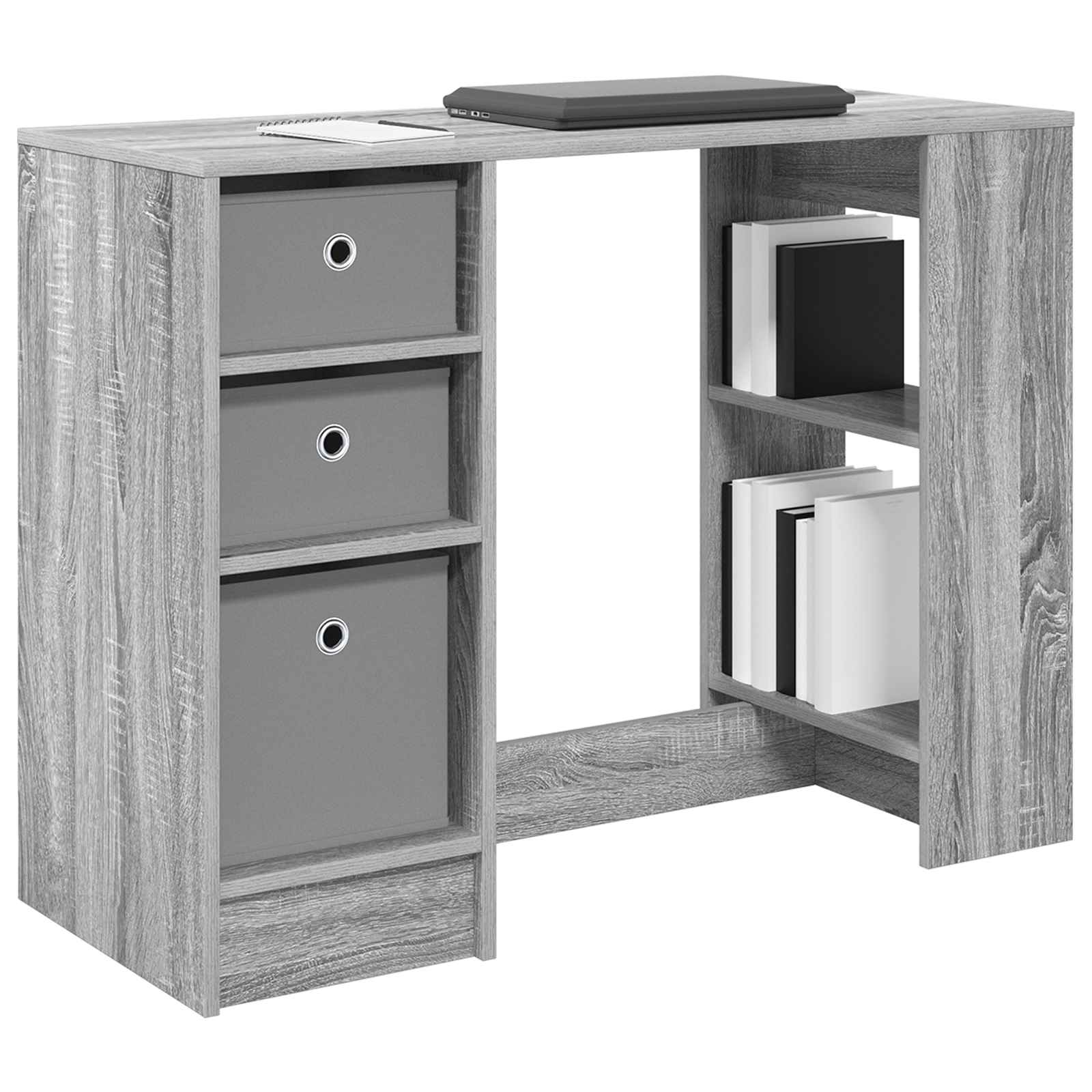 vidaXL Biurko Szary Sonoma 100 x 40 x 75 cm Materiał drewnopochodny