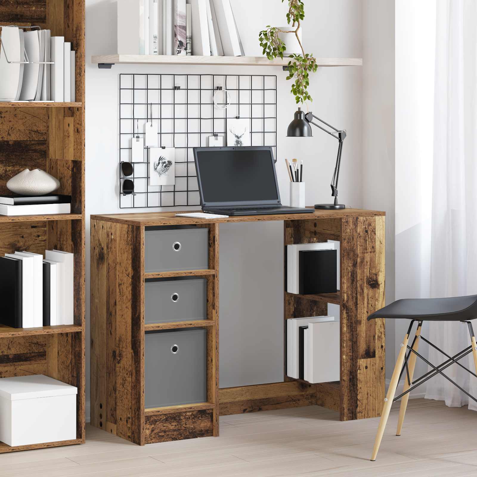 vidaXL Biurko Stare drewno 100 x 40 x 75 cm Materiał drewnopochodny
