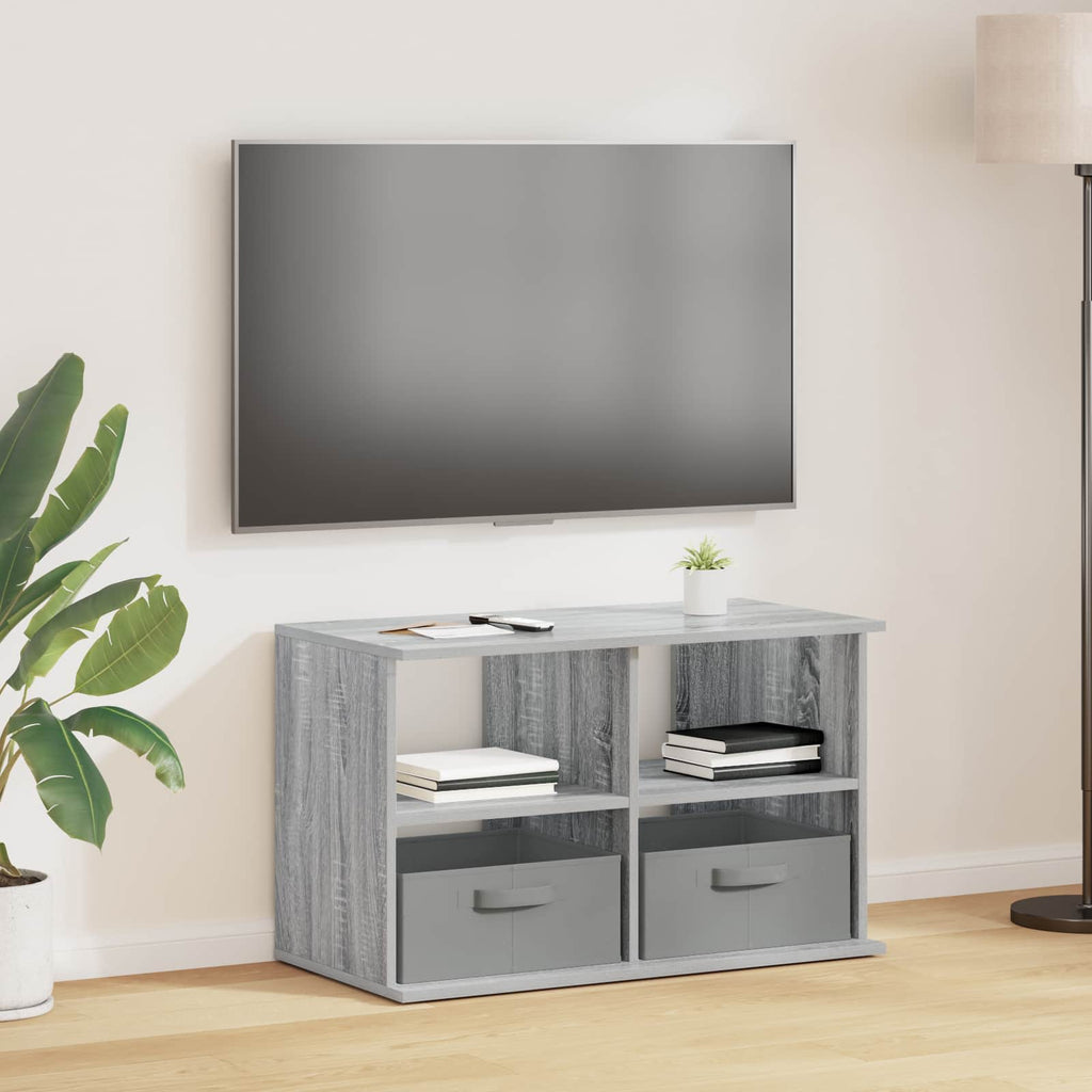 vidaXL Stojak na telewizor z szufladą Szary Sonoma 79 x 40 x 48 cm