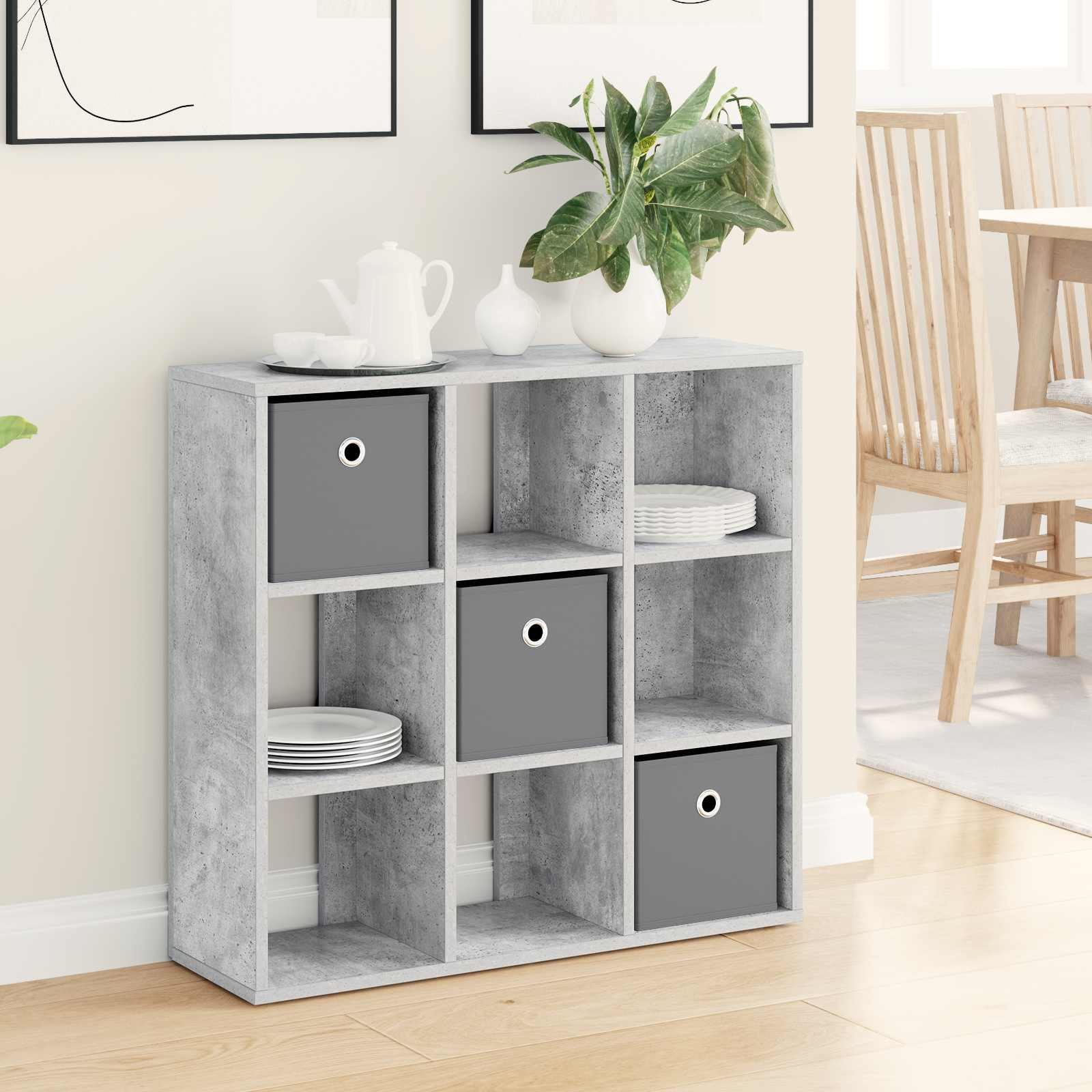 vidaXL Bufet z szufladą Betonowy szary 73,5 x 24 x 69,5 cm