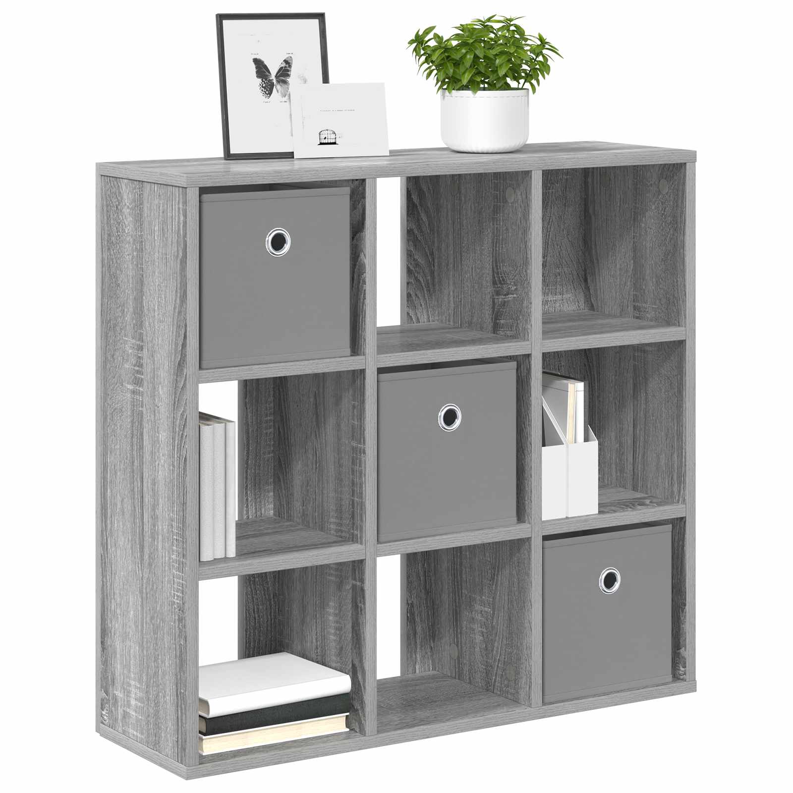 vidaXL Bufet z szufladą Szary Sonoma 73,5 x 24 x 69,5 cm