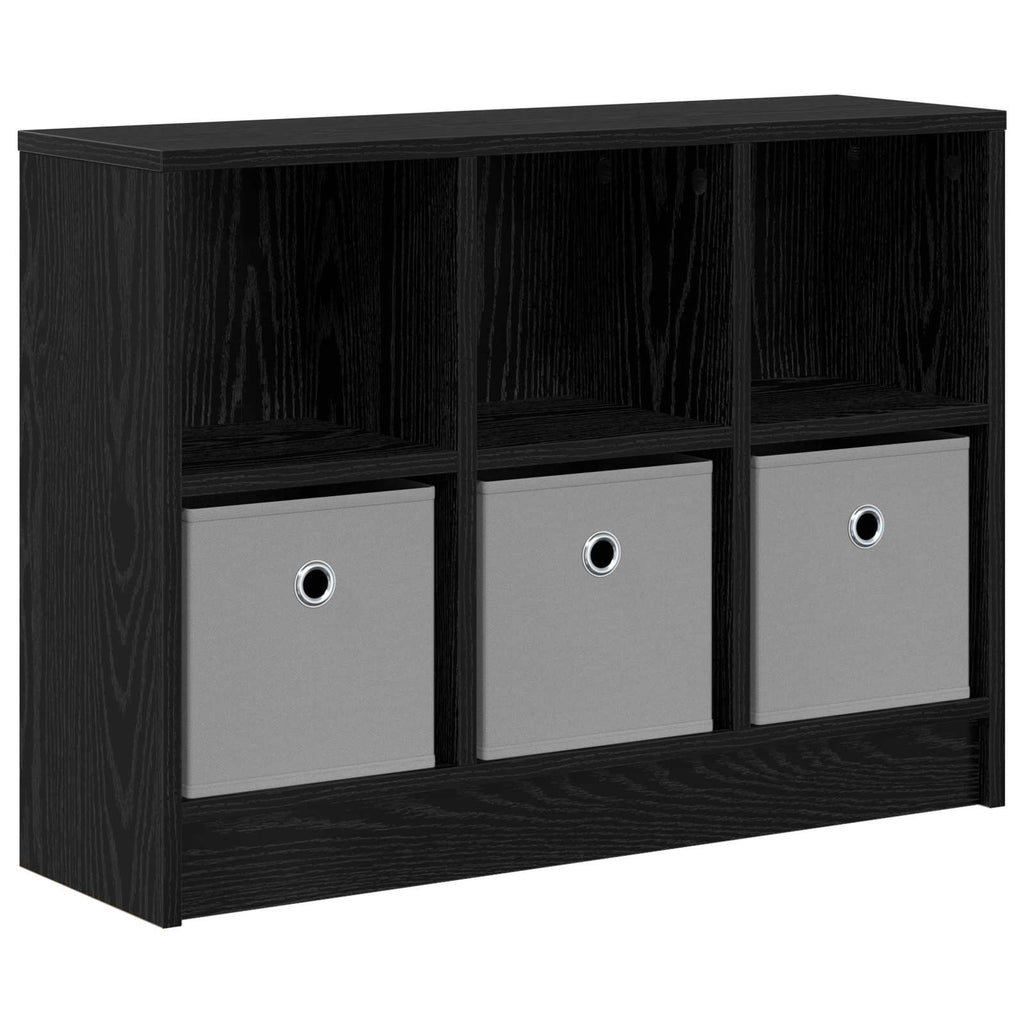 vidaXL Bufet z szufladą Czarny Dąb 73,5 x 22,5 x 53,5 cm