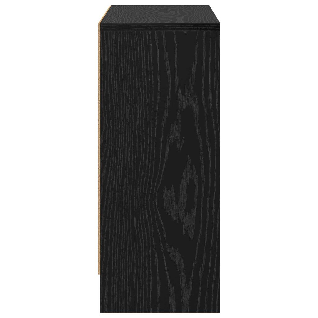 vidaXL Bufet z szufladą Czarny Dąb 73,5 x 22,5 x 53,5 cm