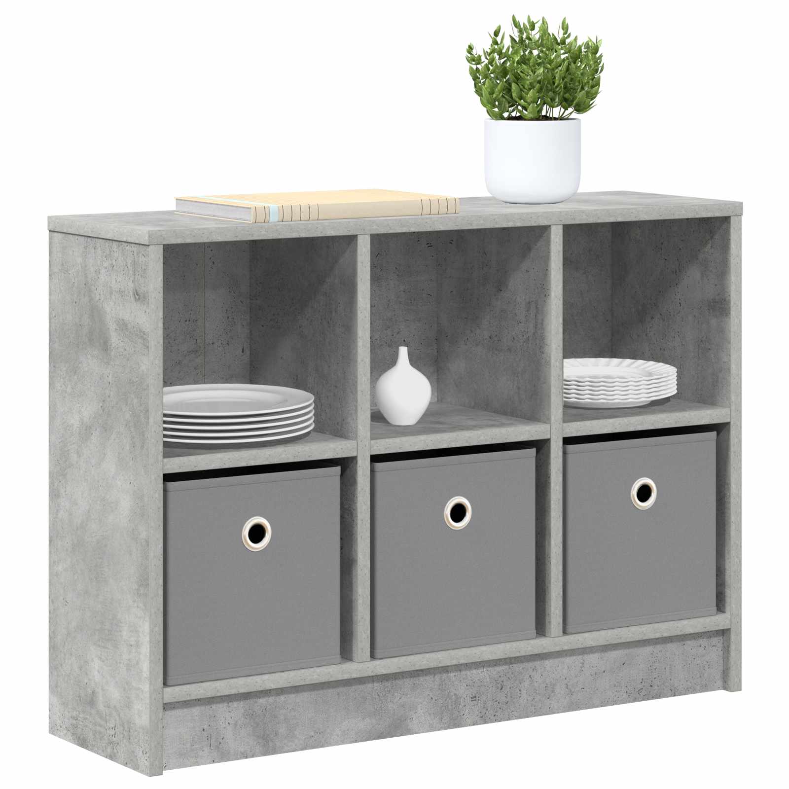 vidaXL Bufet z szufladą Betonowy szary 73,5 x 22,5 x 53,5 cm