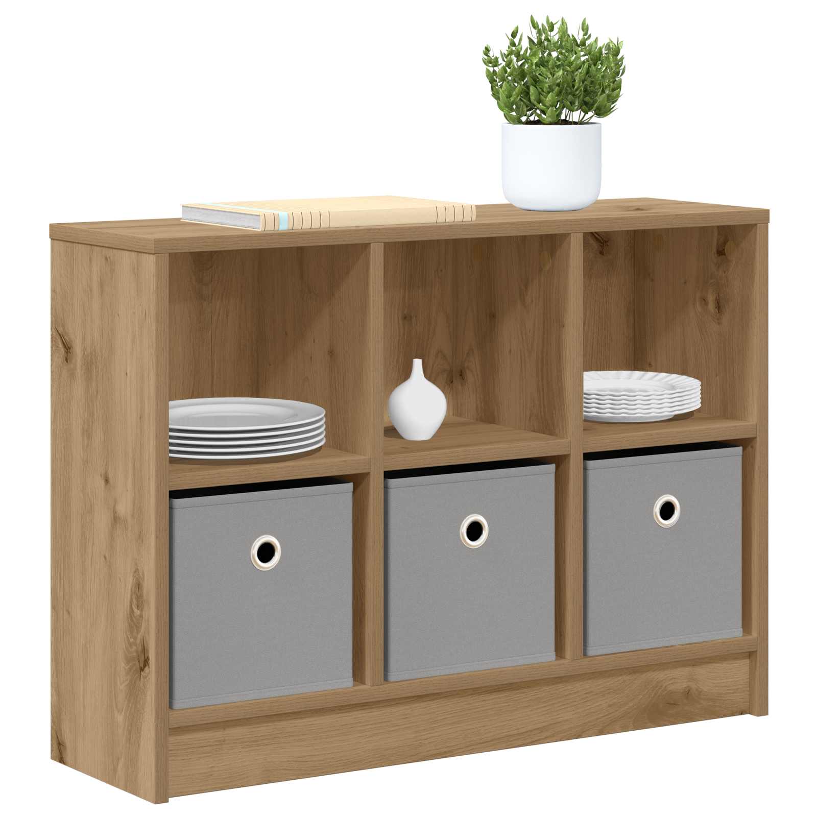 vidaXL Bufet Dąb rzemieślniczy 73,5 x 22,5 x 53,5 cm