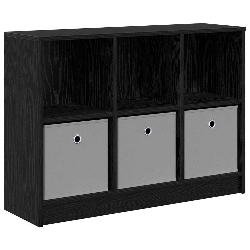 vidaXL Bufet z szufladą Czarny Dąb 88,5 x 27,5 x 63,5 cm