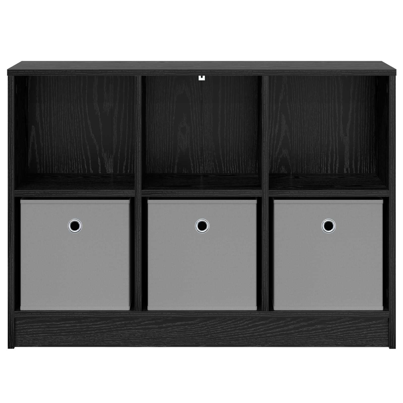 vidaXL Bufet z szufladą Czarny Dąb 88,5 x 27,5 x 63,5 cm