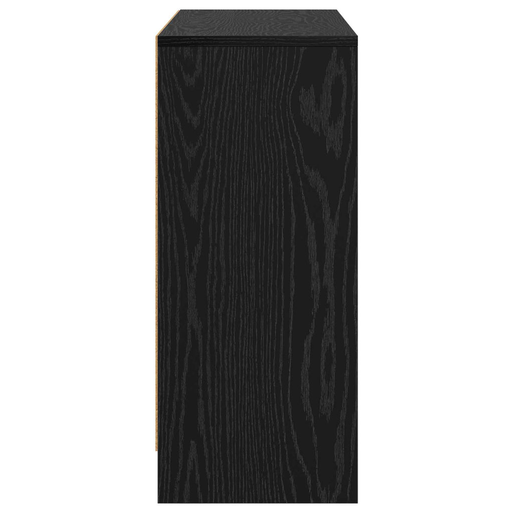 vidaXL Bufet z szufladą Czarny Dąb 88,5 x 27,5 x 63,5 cm